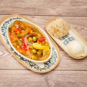 Zeytinyağlı Bamya (vegetariano)
